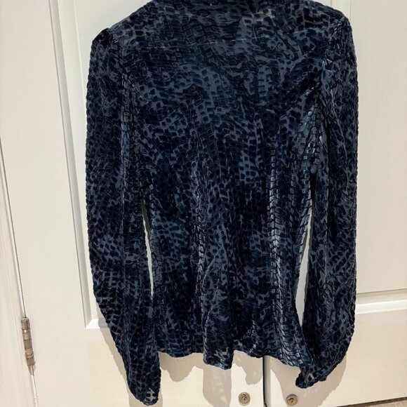 ULLA JOHNSON  Althea Devoré Long-Sleeve Turtleneck Top - Picture 4 of 6